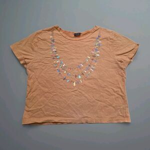 Sabaku Artwear Tribal Necklace Graphic Print T-Shirt Womens Medium Made in USA